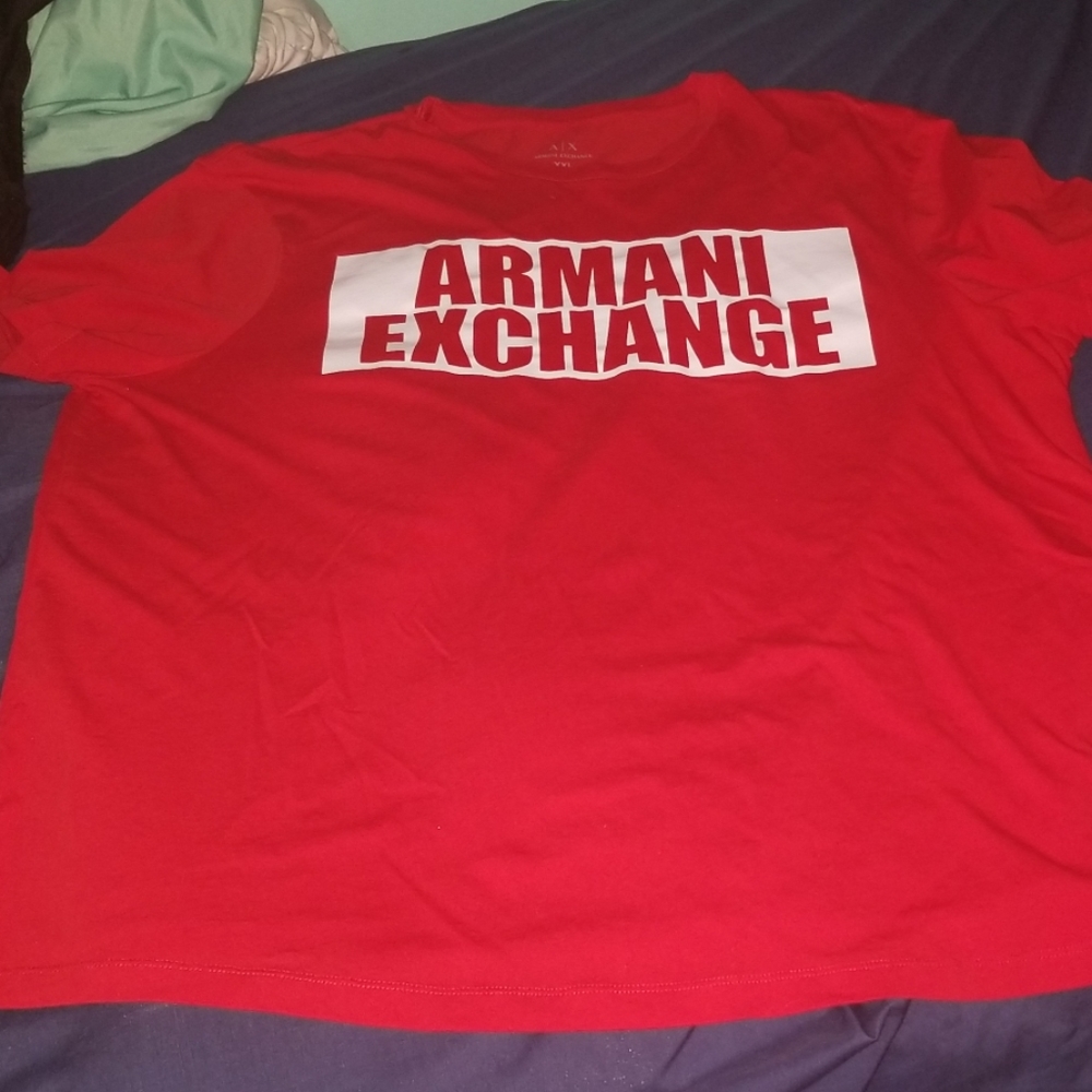 Armani exchange red t-shirt
